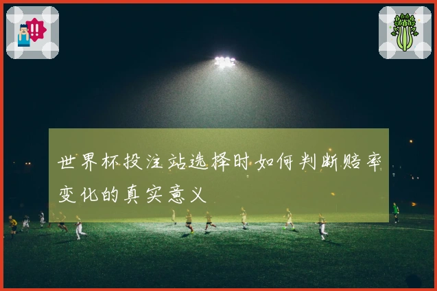 世界杯投注站选择时如何判断赔率变化的真实意义
